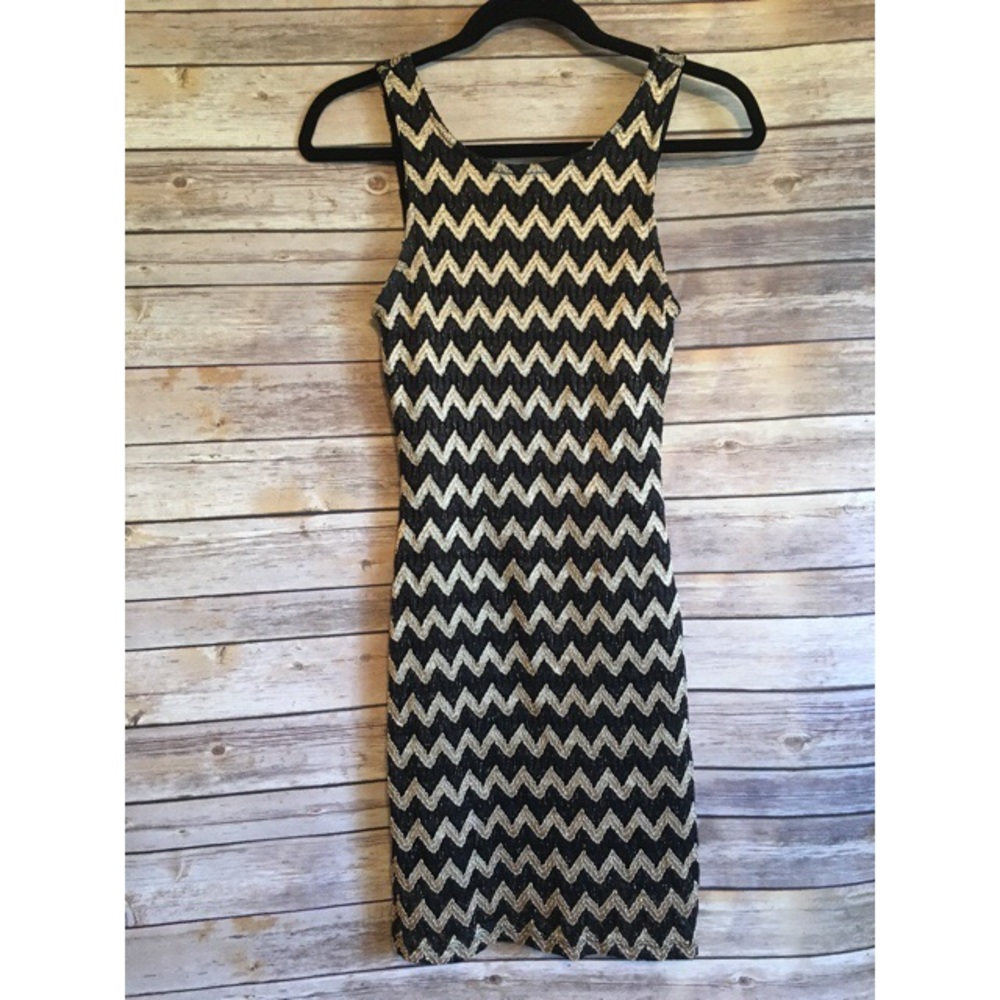 💎 Black and Gold Bodycon Dress